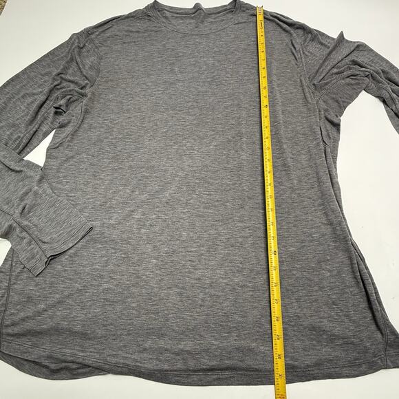 Lululemon Mens Stretch Long Sleeve Performance Shirt Gray Heathered XXL Running - Picture 3 of 8